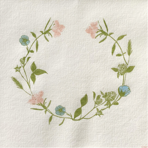 Linen feel fleurs des prés napkins