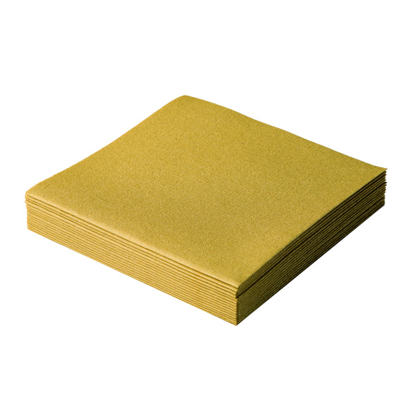 Serviette doré-Papier intissé 40 cm par 20 Paviot
