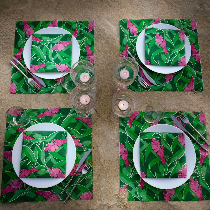 Françoise Paviot- serviette de table papier jetable aspect tissus alpina picnic