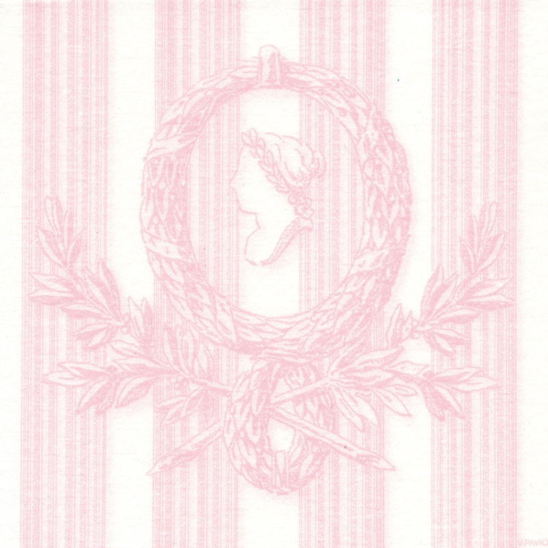 Françoise Paviot- serviette de table en intissé papier jetable madame rose